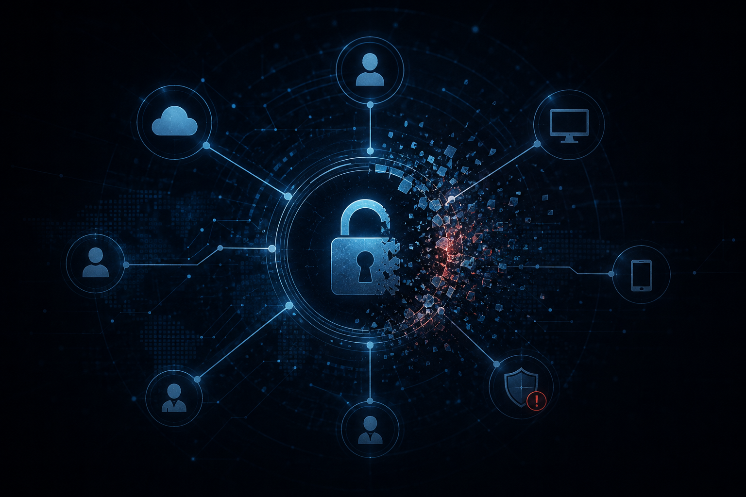 When the identity plane is the attack surface — lock fragmenting across a network of connected identities and devices